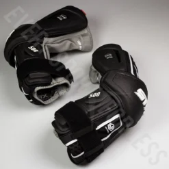 STX Stallion 500 Senior Lacrosse Arm Guards - Black -Ball Sports Equipment Discount Store IMG 6154 00775.1551284654