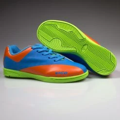 Vizari Vigo Youth Indoor Soccer Cleats - Blue, Orange, Green -Ball Sports Equipment Discount Store IMG 6733 34688.1518211477