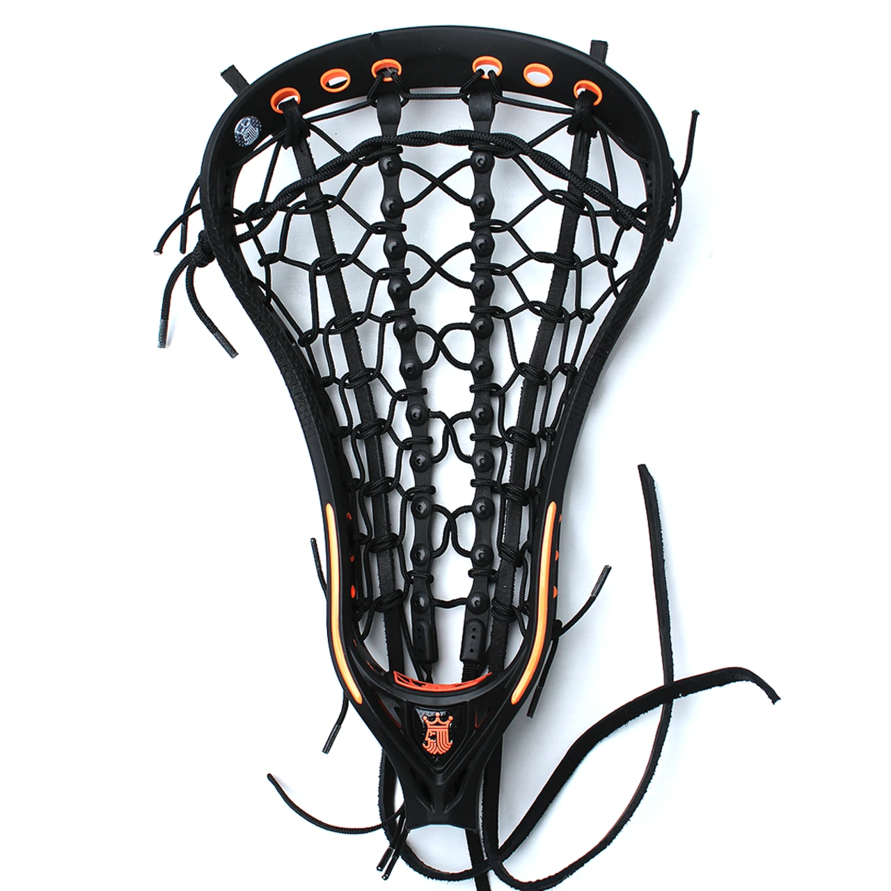 Brine Mantra IV Women's Strung Lacrosse Head - Black/Orange 1 Brine Mantra IV Women's Strung Lacrosse Head - Black/Orange