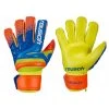 Reusch Prisma STF S1 FS Soccer Goalie Gloves - Orange, Blue, Yellow