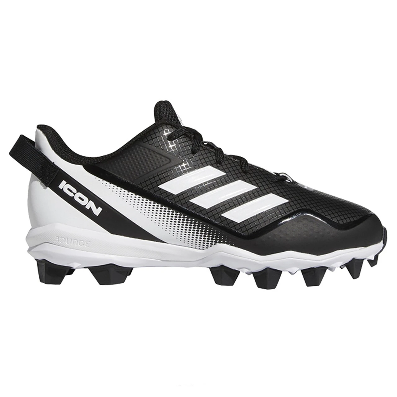 Adidas Icon 7 Mid Youth Baseball Cleats S23919 - Black, White 1 Adidas Icon 7 Mid Youth Baseball Cleats S23919 - Black, White