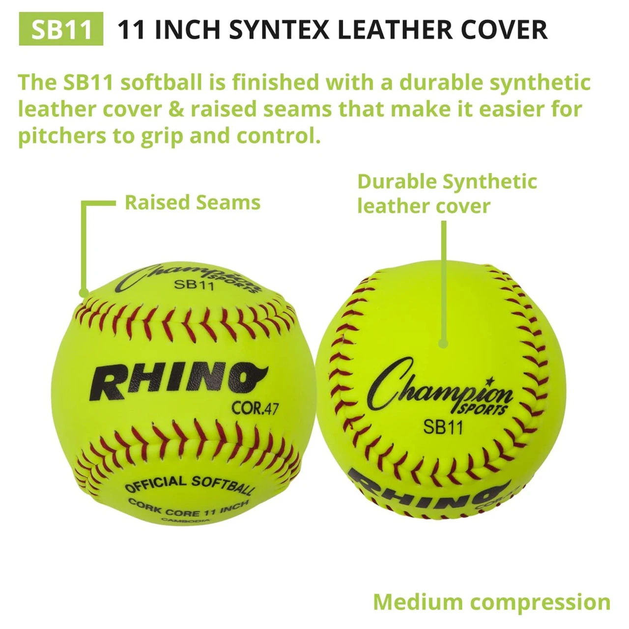 Champion Rhino SB11 11" Softball 4 Champion Rhino SB11 11" Softball - Image 4