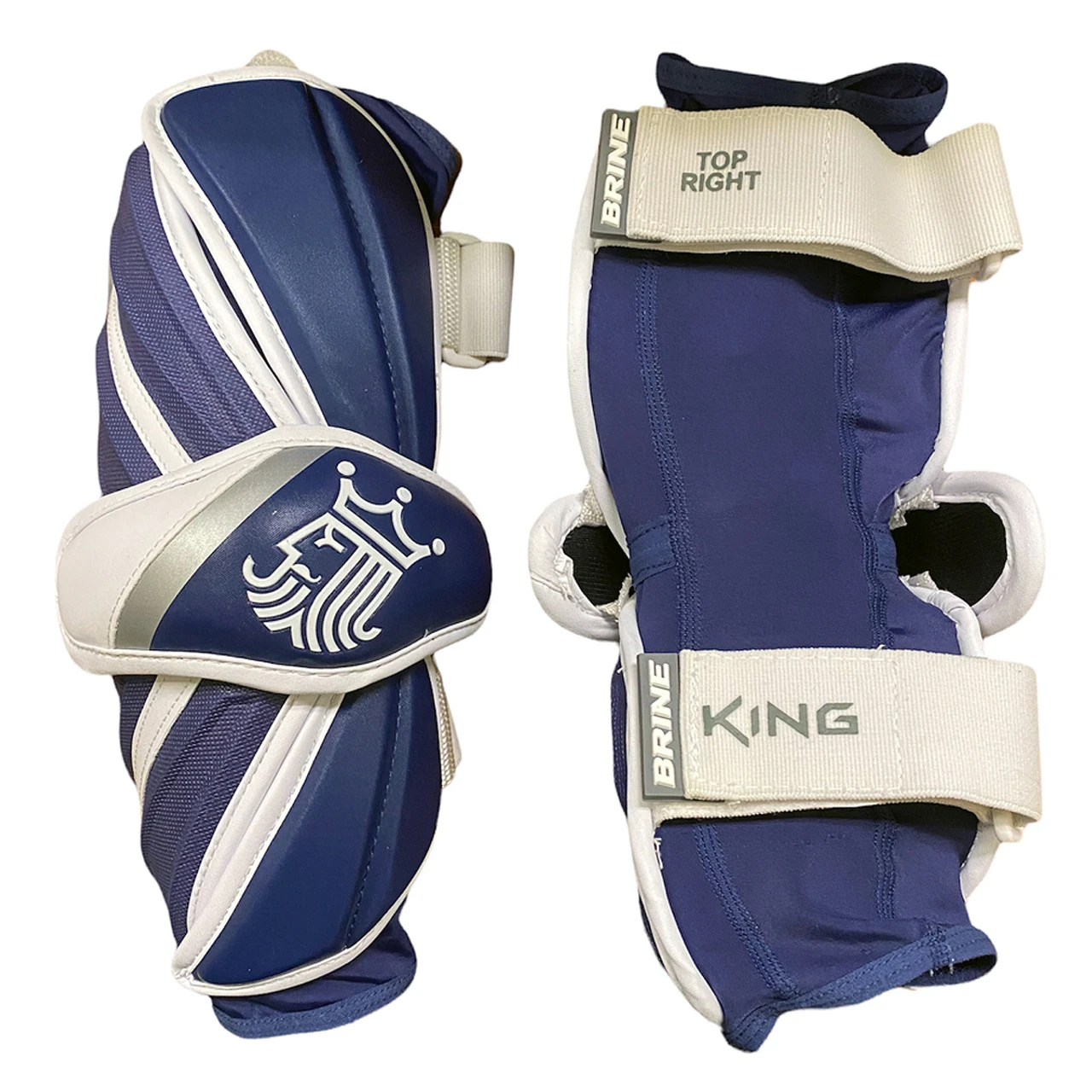 Brine King V Lacrosse Arm Guards - Navy/White 1 Brine King V Lacrosse Arm Guards - Navy/White