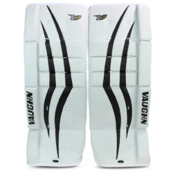 Vaughn V7 VPG XF Youth Hockey Goalie Leg Pads - White, Black