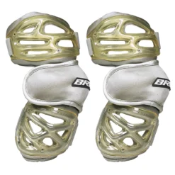 Brine Ventilator Senior Lacrosse Arm Guards - Silver, Gold