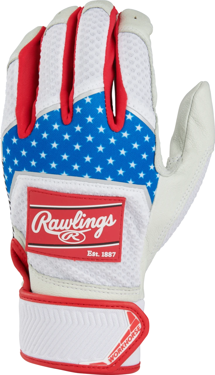 Rawlings Workhorse 22 Baseball Senior Batting Gloves 2 Rawlings Workhorse 22 Baseball Senior Batting Gloves - Image 2