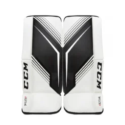 CCM YTFlex 2 Youth Hockey Goalie Leg Pads - White, Black