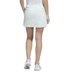 Adidas Women's Essentials Jacquard Skort -Ball Sports Equipment Discount Store adidas 2023 womens essentials jacquard skort white lucid lemon back itempicture