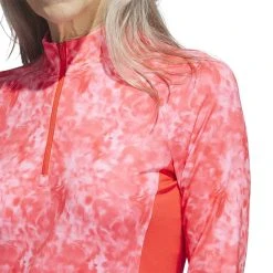 Adidas Women's Essentials Long Sleeve Printed Mock Polo 12 Adidas Women's Essentials Long Sleeve Printed Mock Polo -Ball Sports Equipment Discount Store adidas 2023 womens essentials long sleeve printed mock polo bight red detail1 itempicture