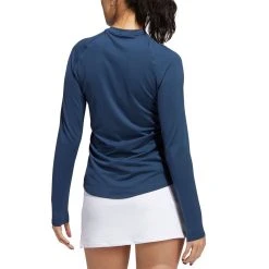 Adidas FW22 Women's Long Sleeve Crew Shirt -Ball Sports Equipment Discount Store adidas fw22 womens long sleeve crew shirt crew navy back itempicture