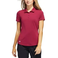 Adidas 2021 Women's Ultimate365 Solid Polo -Ball Sports Equipment Discount Store adidas s21 womens ultimate365 solid short sleeve polo legacy burgundy itempicture