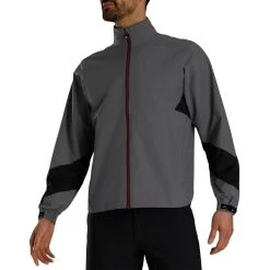FootJoy HydroLite X Rain Jacket -Ball Sports Equipment Discount Store footjoy hydrolite x rain jacket charcoal black front itempicture