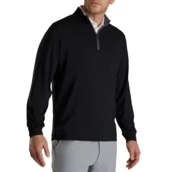 FootJoy Lightweight Solid Midlayer -Ball Sports Equipment Discount Store footjoy solid midlayer withtrim black itempicture