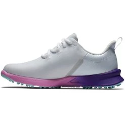 FootJoy Women's Fuel Sport Golf Shoes White/Purple -Ball Sports Equipment Discount Store footjoy womens fuel sport golf shoes white purple 90547 side itempicture