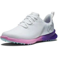 FootJoy Women's Fuel Sport Golf Shoes White/Purple -Ball Sports Equipment Discount Store footjoy womens fuel sport golf shoes white purple 90547 toe itempicture