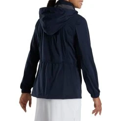 FootJoy Women's HydroKnit Rain Jacket -Ball Sports Equipment Discount Store footjoy womens hydroknit rain jacket navy back itempicture