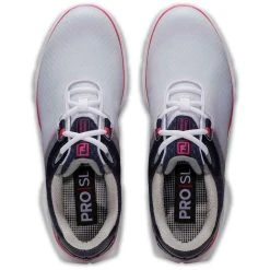 FootJoy Women's Pro SL Sport Golf Shoes White/Navy/Pink -Ball Sports Equipment Discount Store footjoy womens pro sl sport golf shoes white navy pink 98147 top itempicture