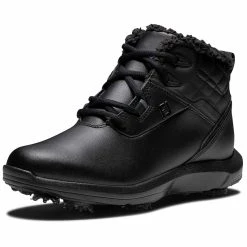 FootJoy Women's Stormwalker Golf Boots Black -Ball Sports Equipment Discount Store footjoy womens stormwalker golf boots 98831 black front itempicture