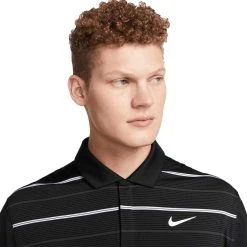 Nike Dri-FIT Tiger Woods Striped Polo -Ball Sports Equipment Discount Store nike dri fit tw striped polo black anthracite detail itempicture
