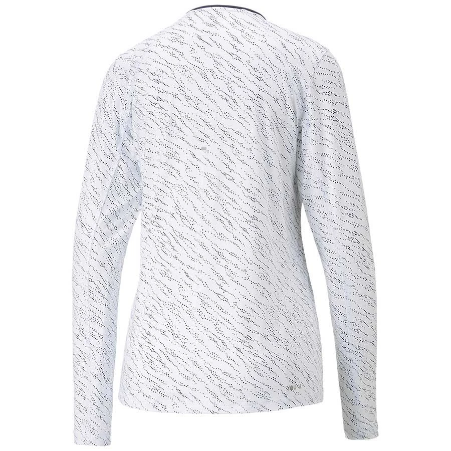 Puma Women's YOU-V Whitewater Long Sleeve Polo 3 Puma Women's YOU-V Whitewater Long Sleeve Polo - Image 3