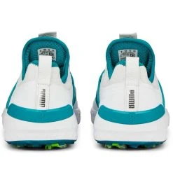 Puma Ignite Articulate Disc Golf Shoes White/Silver/Green Lagoon -Ball Sports Equipment Discount Store puma ignite articulate disc white silver green lagoon 376079 08 heel itempicture
