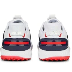 Puma Ignite Elevate Disc Golf Shoes White/Silver/Navy -Ball Sports Equipment Discount Store puma ignite elevate disc golf shoes white silver navy 376080 04 heel itempicture