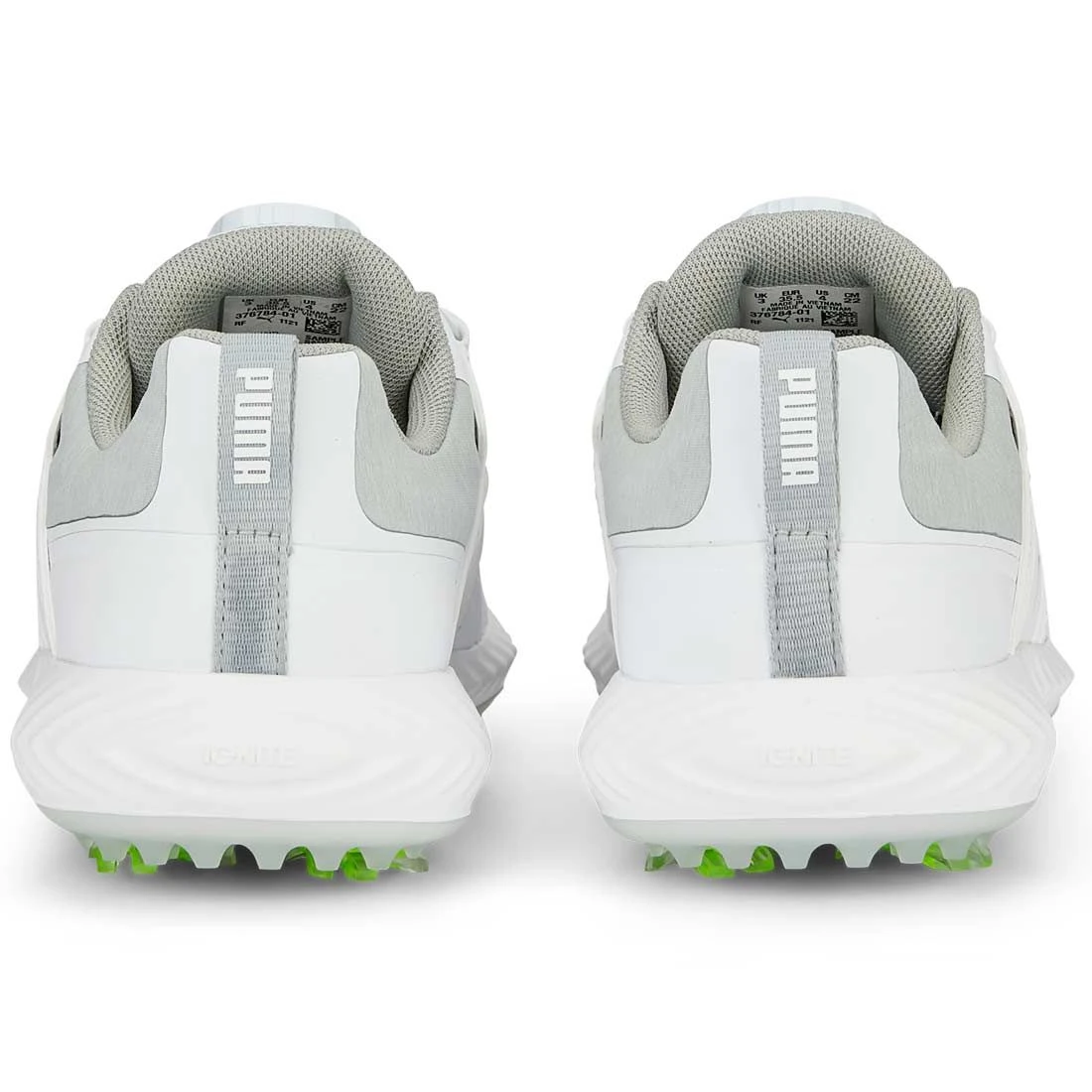 Puma Juniors Ignite PWRCAGE Golf Shoes White/Metallic Silver 4 Puma Juniors Ignite PWRCAGE Golf Shoes White/Metallic Silver - Image 4