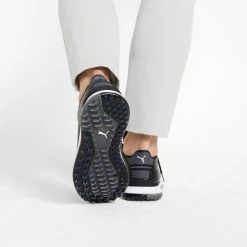 Puma Proadapt Alphacat Leather Golf Shoes Black/Silver -Ball Sports Equipment Discount Store puma proadapt alphacat leather golf shoes black silver 376044 02 mod2 itempicture