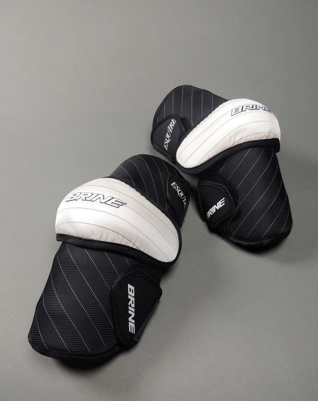 Brine Esquire Men's Lacrosse Arm Guards - Black, White 2 Brine Esquire Men's Lacrosse Arm Guards - Black, White - Image 2