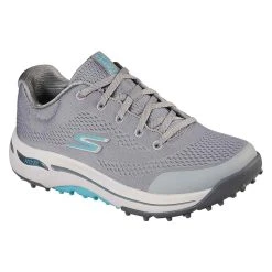 Skechers Women's GO GOLF Arch Fit Balance Golf Shoes Grey/Blue -Ball Sports Equipment Discount Store skechers womens go golf arch fit balance golf shoes grey blue toe